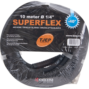 TJEP Superflex air hose, 1/4" with nipple and coupling